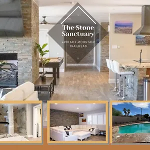 Lux Private - Pool, Billiards, 8 Smart Tvs, Board Games, Cotton Bedding - The Stone Sanctuary At Mccullough Hills Trailhead Holiday home